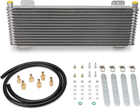 Low Pressure Drop Transmission Oil Cooler LPD47391 4739 40,000 GVW with Mounting Hardware (Black) in Saudi Arabia
