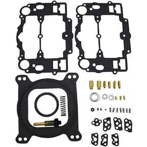 مجموعة إعادة بناء المكربن ​​لـ Edelbrock 1400 1404 1405 1406 1407 1409 1411 1477 تناسب السيارات 500 600 650 700 750 و 800 CFM Weber Marine Carburator Mercruiser kit # 809064 Carter 9000 Series 4 BBL in Kuwait