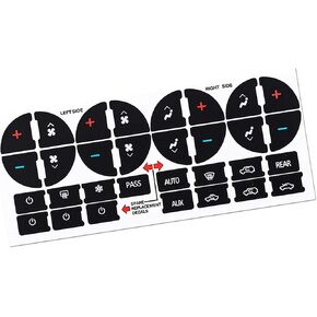 AC Dash Button Repair Kit, Replacement AC Dash Button Sticker Repair Kit Fit, Fix Ruined Faded AC Controls AC Dash Button Sticker Repair Kit Fit for Vehicles, Car SUV Truck Accessories (16 Key) in Saudi Arabia