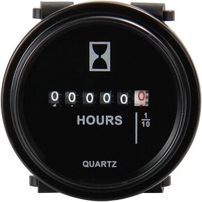 مقياس الساعات الميكانيكية - مقياس ساعة المحرك الاحترافي AIMILAR DC 6-80V لمولدات جرارات العشب للسيارات ATV UTV الثلجية (DC6-80V) in Kuwait