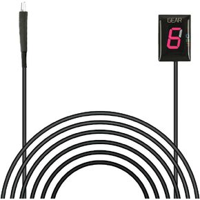 IDEA Waterproof Motorcycle Gear Indicator LED Display Plug & Play for Honda (Red)