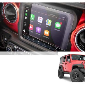واقي شاشة GEAMCAR متوافق مع Jeep Wrangler 2020 2021 [متوافق مع شاشة لمس 21.36 بوصة] - زجاج مقوى متوافق مع Jeep Wrangler in Kuwait