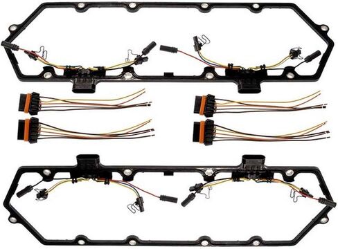 Michigan Motorsports 1994-1997 Diesel 7.3 Powerstroke Valve Cover Gasket with Injector Glow Plug Harness Fits Ford 7.3 F250 F350 Econoline Superduty in Saudi Arabia