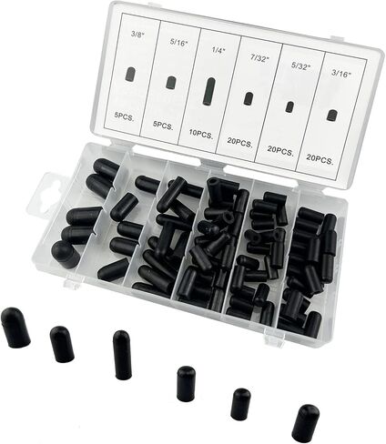 80 قطعة غطاء فراغ مجموعة متنوعة من المكربن ​​​​وغطاء مطاطي فراغ مجموعة متنوعة 5/32 "-3/8" طقم تصليح السيارات (80 قطعة) in Kuwait