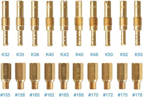 20 قطعة مجموعة طائرات المكربن ​​لـ Keihin OKO KOSO PE PWK Carb طقم نفاث رئيسي وطقم طيار بطيء in Kuwait