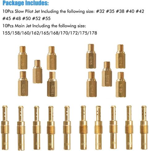 20 قطعة مجموعة طائرات المكربن ​​لـ Keihin OKO KOSO PE PWK Carb طقم نفاث رئيسي وطقم طيار بطيء in Kuwait