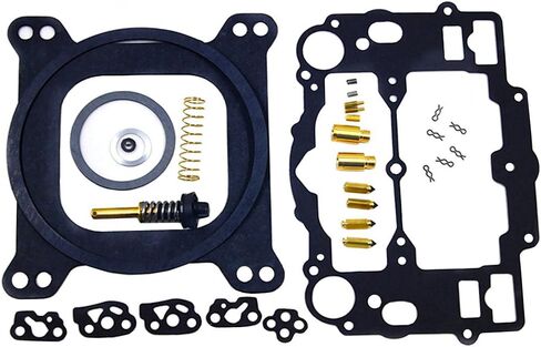مجموعة إعادة بناء المكربن ​​لـ Edelbrock 1400 1404 1405 1406 1407 1409 1411 1477 تناسب السيارات 500 600 650 700 750 و 800 CFM Weber Marine Carburator Mercruiser kit # 809064 Carter 9000 Series 4 BBL in Kuwait