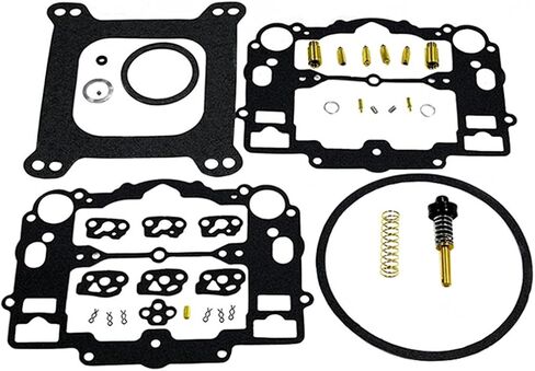 مجموعة إعادة بناء المكربن ​​لـ Edelbrock 1400 1404 1405 1406 1407 1409 1411 1477 تناسب السيارات 500 600 650 700 750 و 800 CFM Weber Marine Carburator Mercruiser kit # 809064 Carter 9000 Series 4 BBL in Kuwait