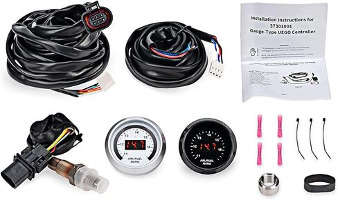 30-4110 UEGO Air/Fuel Ratio Gauge AFR 52mm with 4.9 LSU Sensor, wideband Sensor, WideBand A/F Ratio UEGO O2 Controller Gauge Kit in Saudi Arabia