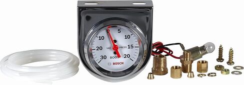 Actron Bosch SP0F000042 Style Line 2" Mechanical Vacuum/Boost Gauge (White Dial Face, Chrome Bezel) in Saudi Arabia