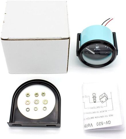 Linekong 2 inch 52mm Fuel Gauges Car Marine Fuel Level Gauge Meter,12V, LED Display, E-12- F Pointer Range in Saudi Arabia