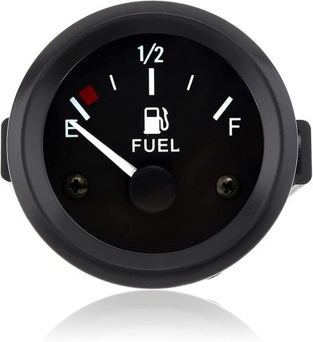 Linekong 2 inch 52mm Fuel Gauges Car Marine Fuel Level Gauge Meter,12V, LED Display, E-12- F Pointer Range in Saudi Arabia