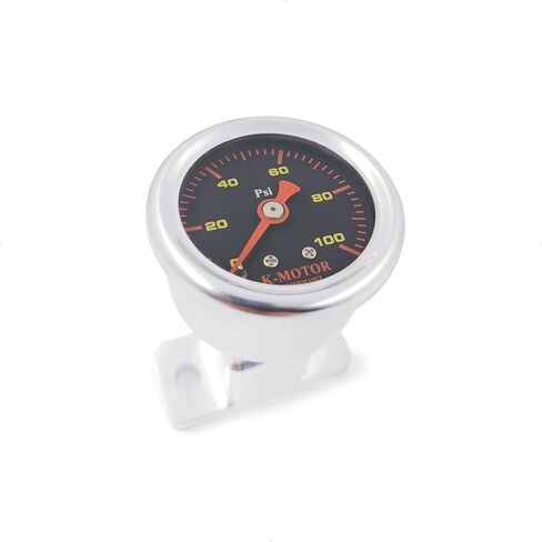 K-Motor Pressure Gauge for Fuel and Oil - 1/8 NPT - 100 Psi - Black in Saudi Arabia