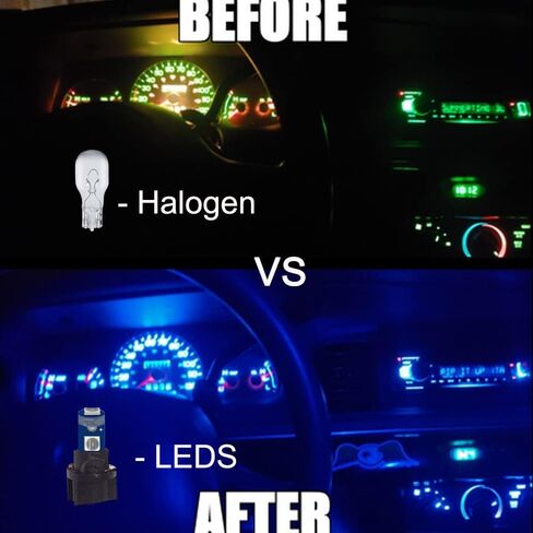 BlyilyB 20-Pack Mix color T5 2721 37 74 Wedge Led Bulb PC74 Twist Sockets Replacement Dash Dashboard Lights Instrument Panel Cluster LEDS Lamps in Saudi Arabia
