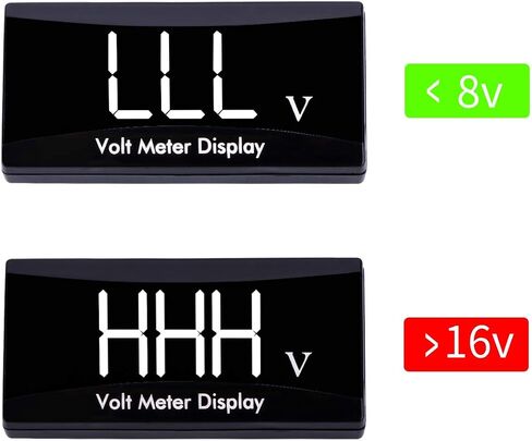 مقياس الفولتميتر الرقمي للسيارة بتيار مستمر 12 فولت - شاشة LED AIMILAR لقياس الجهد الكهربائي للسيارة والدراجة النارية (أزرق) in Kuwait
