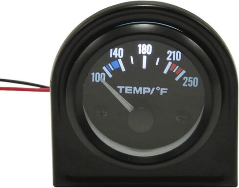 ESUPPORT Universal Car 2" 52mm Pointer Water Temp Temperautre Gauge Meter Fahrenheit White LED Light Indicator Display Electrical in Saudi Arabia