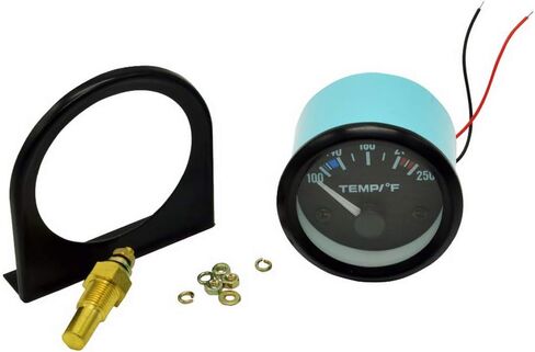 ESUPPORT Universal Car 2" 52mm Pointer Water Temp Temperautre Gauge Meter Fahrenheit White LED Light Indicator Display Electrical in Saudi Arabia