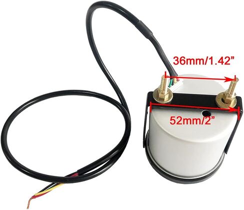 52mm Water Temp Gauge 7 Color Tinted 2"-1/16" Temperature Meter 100-300℉ Fahrenheit Includes Electronic Thread 1/8 NPT Sensor in Saudi Arabia