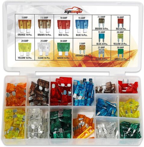 120 Pieces - EPAuto Assorted Car Truck Standard Blade Fuse Set (5/7.5/10 / 15/20 / 25/30 AMP) in Saudi Arabia