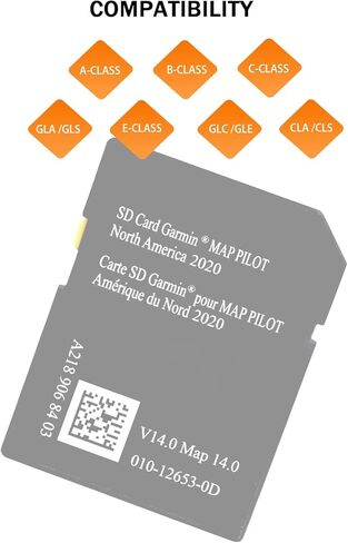 A2189068403 متوافقة مع بطاقة SD للملاحة مرسيدس، بطاقة تحديث الخريطة متوافقة مع بايلوت GLC 300 CLA 250 GLA 250 C300 in Kuwait