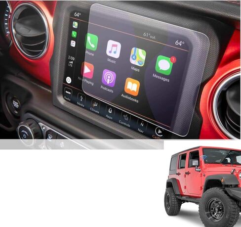 واقي شاشة GEAMCAR متوافق مع Jeep Wrangler 2020 2021 [متوافق مع شاشة لمس 21.36 بوصة] - زجاج مقوى متوافق مع Jeep Wrangler in Kuwait