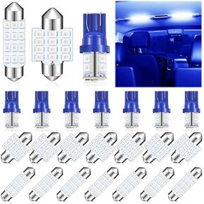 24 Pieces Dome Light LED Car Bulb Kit Set T10 31 mm 42 mm LED Festoon Bulbs Interior LED Interior Replacement Bulbs for Car Map Door Courtesy(Blue) in Saudi Arabia