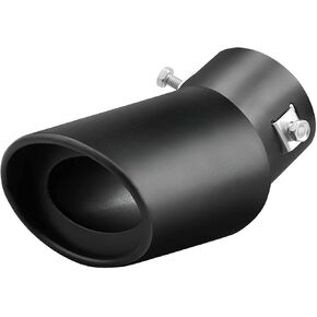 Stainless Steel Car Exhaust Tip, 2.5" to 3.3" Universal Car Exhaust Pipe Modification Tail Throat Tail Pipe, Steel Exhaust Tips Chrome-Plated Finish Tailpipe (Black/B Style) in Kuwait