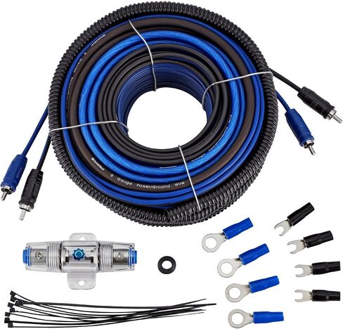 InstallGear Dual 1/0 Gauge Amp Wiring Kit | Amp Kit with 4 Amplifier Installation Wiring True Spec and Soft Touch Wire | 4 Gauge Wire, 1/0 Gauge Amp Kit, Amplifier Wiring Kit, Sub Wiring Kit in Saudi Arabia