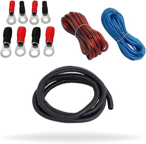4 Gauge Amp Wiring Kit by InstallGear - Complete Subwoofer Wiring Kit with Power, Ground, RCA Cables - Soft Touch CCA Cable Set for Amplifier Installation - 17ft Length in Saudi Arabia