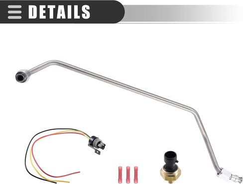 مستشعر الضغط الخلفي للعادم من Motoforti، مستشعر أنبوب EBP، لسيارة Ford F-250 V8 445 7.3L 1994-1996، معدن، مع سلك، F4TZ9D477A، لون فضي، مجموعة واحدة in Saudi Arabia
