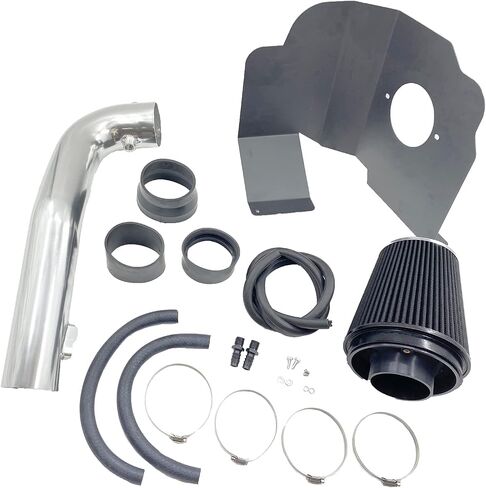 مجموعة مدخل الهواء البارد مع فلتر عالي الأداء لـ 2014-2020 Chevy/GMC/Cadillac (Silverado 1500، Suburban، Tahoe، Sierra 1500، Yukon، Yukon Denali، Escalade) V8 5.3L 6.2L (أسود وأسود) in Kuwait