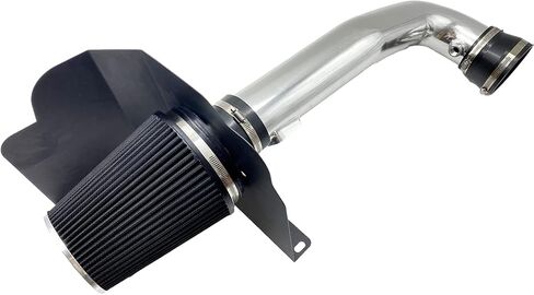 مجموعة مدخل الهواء البارد مع فلتر عالي الأداء لـ 2014-2020 Chevy/GMC/Cadillac (Silverado 1500، Suburban، Tahoe، Sierra 1500، Yukon، Yukon Denali، Escalade) V8 5.3L 6.2L (أسود وأسود) in Kuwait