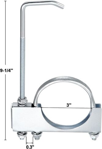 2.5" Universal Exhaust Clamp With Hanger Rear Muffler Hanger And Truck with 2.5" Exhaust Pipe in Saudi Arabia