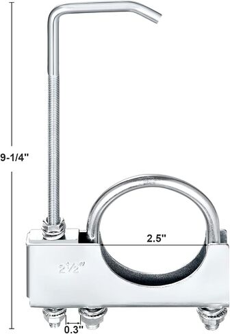 2.5" Universal Exhaust Clamp With Hanger Rear Muffler Hanger And Truck with 2.5" Exhaust Pipe in Kuwait