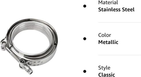 2.5 inch Stainless Steel V Band Bolt Clamp With 2 Male Female Flanges for Turbo Exhaust Systems 63mm SS Vband/V-Band Flange Kit in Kuwait