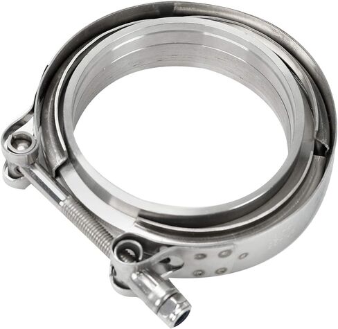 2.5 inch Stainless Steel V Band Bolt Clamp With 2 Male Female Flanges for Turbo Exhaust Systems 63mm SS Vband/V-Band Flange Kit in Kuwait