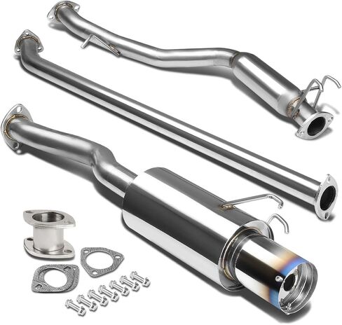 DNA MOTORING CBE-HC06EX Stainless Steel Cat Back Exhaust System [Compatible with 06-11 Honda Civic EX 1.8L] in Saudi Arabia