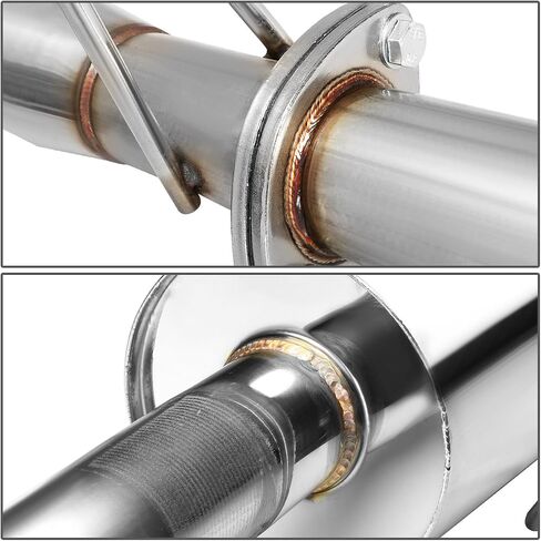 DNA MOTORING CBE-HC06EX Stainless Steel Cat Back Exhaust System [Compatible with 06-11 Honda Civic EX 1.8L] in Saudi Arabia