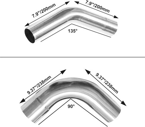 BLACKHORSE-RACING 3" 76mm Stainless Steel T304 DIY Custom Mandrel Flex Pipe Straight & Bend Kit in Saudi Arabia