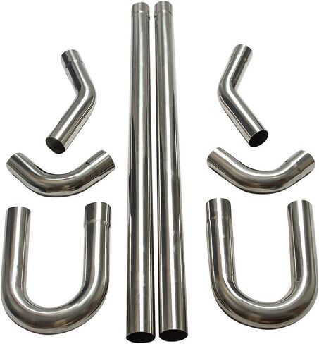 BLACKHORSE-RACING 3" 76mm Stainless Steel T304 DIY Custom Mandrel Flex Pipe Straight & Bend Kit in Saudi Arabia