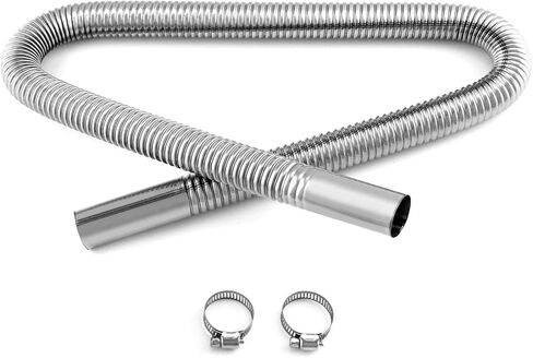 كيو وورك انبوب عادم لسخان الهواء، قطر داخلي 2.5 سم/1 انش × طول 100 سم من الستانلس ستيل لخزان الوقود، خرطوم تهوية غاز الديزل in Kuwait