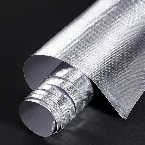 BBTO Heat Reflective Sheet Adhesive Backed Aluminized Fiberglass Heat Shield Tape Protection Barrier Heat Shield Resistant Material for Hose and Auto Use Heat Insulation Sheet(Gold, 12 x 24 Inch) in Saudi Arabia