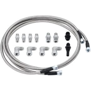 6AN 52" Transmission Fluid Oil Cooler Hose Line kit for GM Chevy Ford GMC Buick Cadillac Cars and Trucks Stainless Steel Braided PTFE Hose