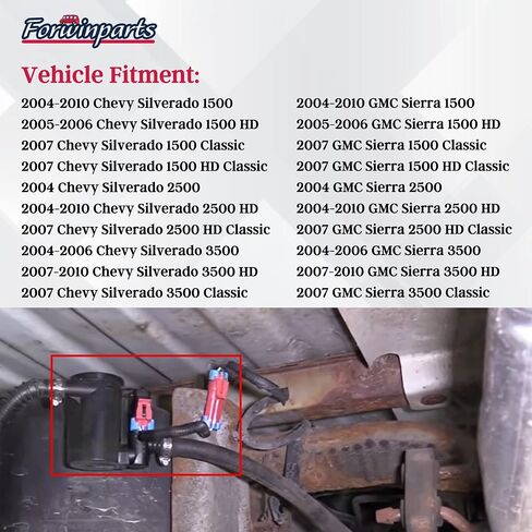 الملف اللولبي لتهوية علبة فابور لعام 2004-2010 Chevrolet Silverado 1500 2500 3500 GMC Sierra 1500 2500 3500 911-237 10357992 CVS34 in Kuwait