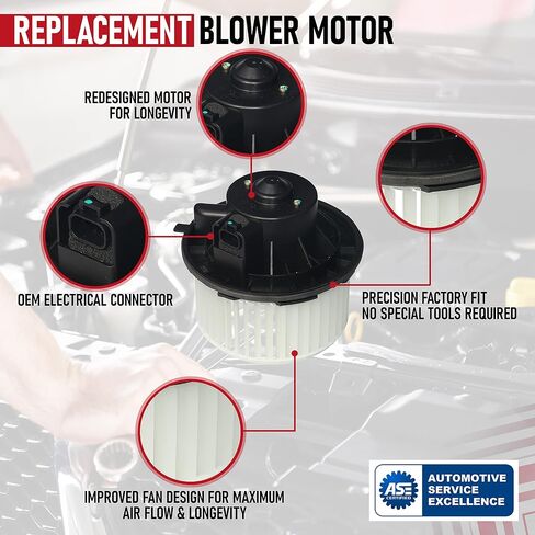 AC Heater Blower Motor - Compatible with Chevy, GMC & Other GM Vehicles - Silverado, Tahoe, Avalanche, Suburban, Escalade, Sierra, Yukon, H2 - Replaces 15-81683, 22741027, 20760618, 700164 - ATC in Saudi Arabia
