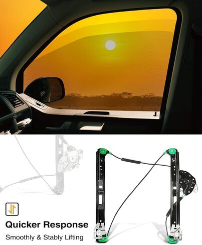 A-Premium Power Window Regulator without Motor Replacement for BMW E46 323i 325i 325xi 328i 330i 330xi Front Left Driver Side in Saudi Arabia