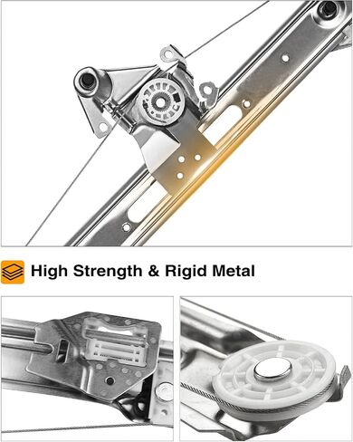 A-Premium Power Window Regulator without Motor Replacement for BMW E46 323i 325i 325xi 328i 330i 330xi Front Left Driver Side in Saudi Arabia