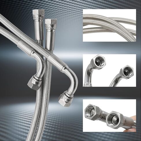 70" 6AN SS Braided Transmission Cooler Hose Lines,for 700R4 4L60 4L60E 4L65E 4L80E,Compatible with Ford C6/AOD & GM Chevy 1996-2021 in Saudi Arabia