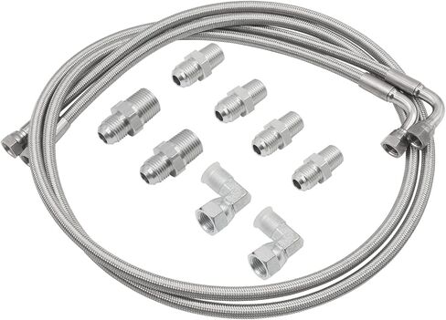 70" 6AN SS Braided Transmission Cooler Hose Lines,for 700R4 4L60 4L60E 4L65E 4L80E,Compatible with Ford C6/AOD & GM Chevy 1996-2021 in Saudi Arabia