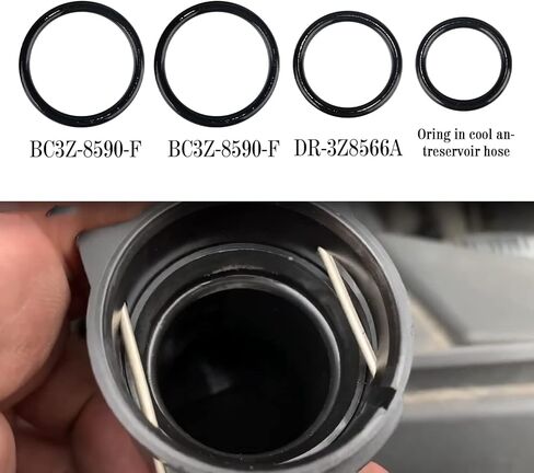 O-Rings Pre-Greased Gasket Seal Compatible with 2011-2021 Ford F-150, Mustang, Lincoln Mark LT -Coolant Tee, Radiator Hose, Reservoir Expansion Tank Hose DR3Z-8566-A &2X BC3Z-8590-F & Reservoir Hose in Saudi Arabia